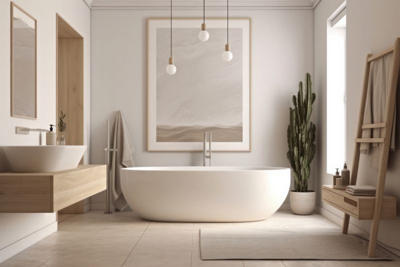 Elegant Bathroom with Freestanding Tub
